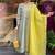 Sage green parampara silk heavy thread embroidery work kurta pant set