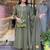 Mehendi chanderi silk heavy thread embroidery work kurta pant set