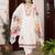 Off white chanderi silk heavy thread embroidery work with printed dupatta kurta pant set