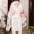 Off white chanderi silk heavy thread embroidery work with printed dupatta kurta pant set