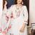 Off white chanderi silk heavy thread embroidery work with printed dupatta kurta pant set