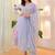 Light blue parampara silk heavy thread embroidery work kurta pant set