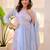 Light blue parampara silk heavy thread embroidery work kurta pant set