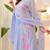 Light blue parampara silk heavy thread embroidery work kurta pant set