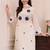 Cream rayon slub heavy thread embroidery work kurta pant set