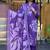 Purple pure mal cotton print with thread work on neck kurta pant set