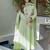 Pista green chanderi silk heavy thread embroidery work kurta pant set