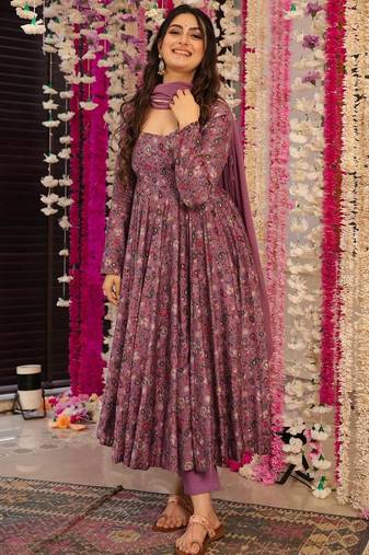Onion rayon foil print kurta pant set