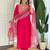 Rani pink viscose blend heavy thread embroidery work with printed dupatta kurta pant set