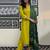 Lemon chanderi silk heavy thread embroidery work with printed dupatta kurta pant set
