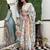 Sky viscose chanderi heavy thread embroidery work with jacquard butti dupatta kurta pant set