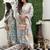 Sky viscose chanderi heavy thread embroidery work with jacquard butti dupatta kurta pant set