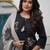 Black pure silk heavy thread embroidery work with printed dupatta kurta pant set