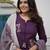 Wine pure silk heavy thread embroidery work with printed dupatta kurta pant set