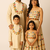 Navratri Special: Coordinated Off-White Outfits with Colorful Triangle Lace Detailing