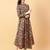 Green printed cotton long-kurtis
