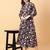 Black printed cotton long-kurtis