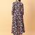 Black printed cotton long-kurtis