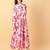 Red printed cotton long-kurtis