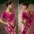Light pink  satin silk Blend saree with heavy embroidered silk blend blouse elegant party wear saree