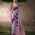 Lavender  satin silk Blend saree with heavy embroidered silk blend blouse stylish festive wear