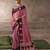 Pink  satin silk Blend saree with heavy embroidered silk blend blouse bridal party wear saree