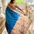 Teal blue color paithani silk woven jacquard jari designer ethnic saree
