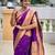Magenta color paithani silk woven jacquard jari designer ethnic saree