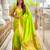 Parrot green color paithani silk woven jacquard jari designer ethnic saree