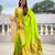 Parrot green color paithani silk woven jacquard jari designer ethnic saree