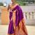 Purple color paithani silk woven jacquard jari designer ethnic saree