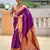 Purple color paithani silk woven jacquard jari ethnic saree