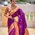 Purple color paithani silk woven jacquard jari designer ethnic saree