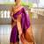 Purple color paithani silk woven jacquard jari designer ethnic saree