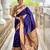 Violet color paithani silk woven jacquard jari designer ethnic saree