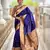Violet color paithani silk woven jacquard jari ethnic saree