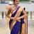 Violet color paithani silk woven jacquard jari designer ethnic saree