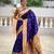 Violet color paithani silk woven jacquard jari designer ethnic saree