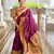 Wine color paithani silk woven jacquard jari ethnic saree