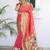 Gajri color paithani silk saree with beautiful festive looks