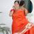 Orange color paithani silk saree with beautiful festive looks
