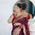 Wine color paithani silk saree with beautiful festive looks