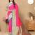 Pink color soft silk fabric ethnic weaving jacquard designer partywear heavy saree