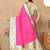 Pink color soft silk fabric ethnic weaving jacquard designer partywear heavy saree