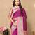 Wine color soft silk fabric ethnic weaving jacquard designer partywear heavy saree