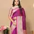 Wine color soft silk fabric ethnic weaving jacquard partywear heavy saree