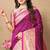 Wine color soft silk fabric ethnic weaving jacquard designer partywear heavy saree