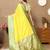Yellow color soft silk fabric ethnic weaving jacquard designer partywear heavy saree