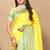 Yellow color soft silk fabric ethnic weaving jacquard designer partywear heavy saree