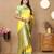 Yellow color soft silk fabric ethnic weaving jacquard designer partywear heavy saree
